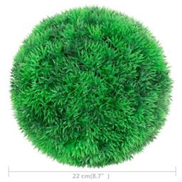 Berkfield Home Lush Artificial Boxwood Balls 2 pcs 22 cm in Green - thumbnail 4