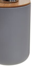 Orsina Subtle White Lotion Dispenser With Bamboo Fibre Body, Liquid Soap Pump For Hand Wash, Moisturizer Dispenser in Grey - thumbnail 3