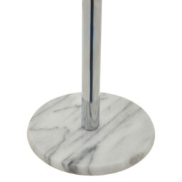 Orsina Stable Chrome Kitchen Roll Holder With Marble Base, Elegant Design Kitchen Holder, Sturdy Roll Holder in Silver - thumbnail 4
