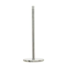Orsina Stable Chrome Kitchen Roll Holder With Marble Base, Elegant Design Kitchen Holder, Sturdy Roll Holder in Silver