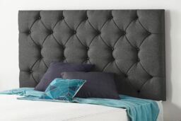 Somnior Premier Divan Bed with 24Cm Deep Mattress & Headboard In Wool Tweed Fabric in Charcoal - Size: Small Single - thumbnail 5
