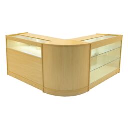 Monstershop Triton LED Shop Counter Set K1200, B1200 & CM60 - Maple in Beige - thumbnail 1