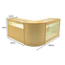 Monstershop Triton LED Shop Counter Set K1200, B1200 & CM60 - Maple in Beige - thumbnail 3