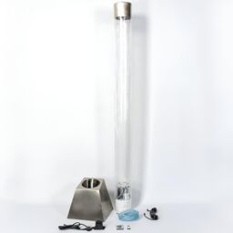 Primrose Bubble Tube Water Feature Colour Changing LEDs Indoor Outdoor Use 83cm in Metallic Silver - thumbnail 5