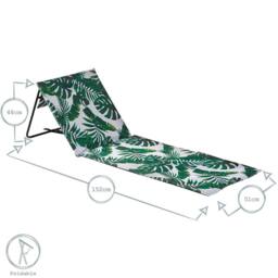 Harbour Housewares 4 Piece Folding Beach Furniture Set - Banana Leaf - thumbnail 3