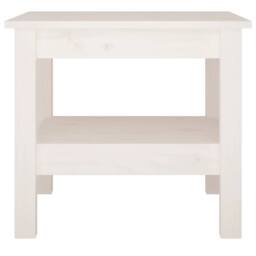 Berkfield Home Beautiful Coffee Table White 45x45x40 cm Solid Wood Pine - Size: 45 x 45 x 40 cm - thumbnail 1