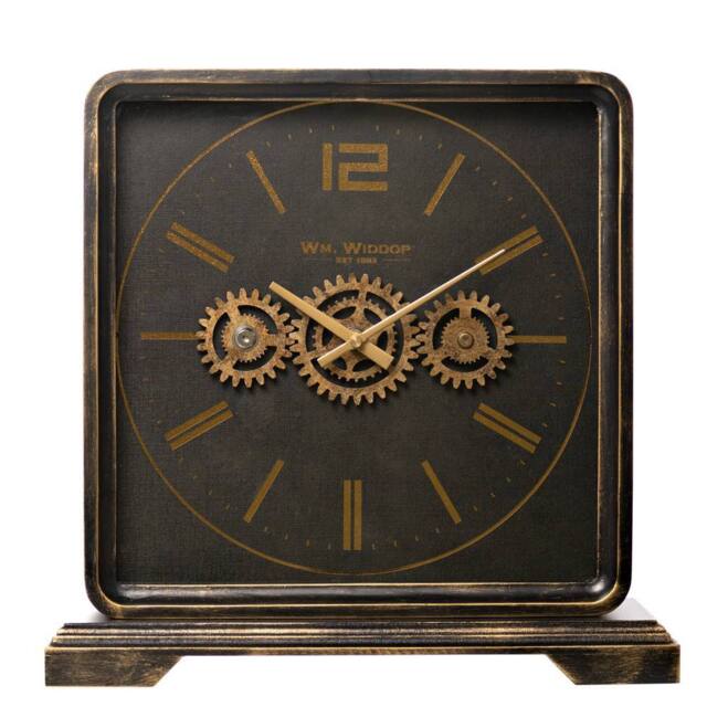 WILLIAM WIDDOP Mantel Clock With Moving Gears in Black - image 1