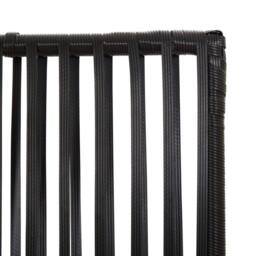Berkfield Home Room Divider 6 Panels Black Poly Rattan - thumbnail 6