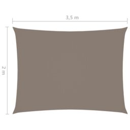 Berkfield Home Sunshade Sail Oxford Fabric Rectangular 2x3.5 m Taupe in Beige - thumbnail 6
