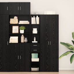 Berkfield Home Highboard Artisan Oak 30x42, 5x185 cm Engineered Wood in Brown - thumbnail 1