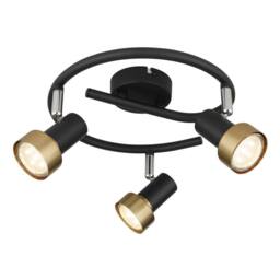 Netlighting Mason Ceiling Spotlight Clusters Matt Black Gold 3x GU10