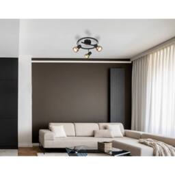 Netlighting Mason Ceiling Spotlight Clusters Matt Black Gold 3x GU10 - thumbnail 3
