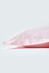 Homescapes Egyptian Cotton Satin Stripe Oxford Pillowcase 330 TC in Pink - thumbnail 2