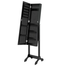 Berkfield Home Free-Standing Mirror Black 34x37x146 cm - Size: 34 x 37 x 146 cm - thumbnail 5