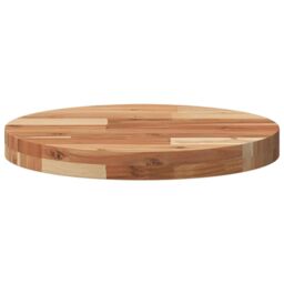 Berkfield Home Table Top Round √ò40x4 cm Solid Wood Acacia in Brown - Size: 40x4 cm - thumbnail 4