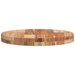 Berkfield Home Table Top Round √ò40x4 cm Solid Wood Acacia in Brown - Size: 40x4 cm - thumbnail 6