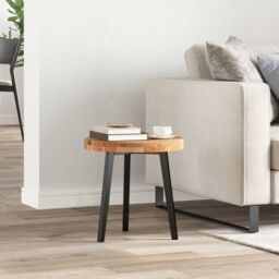 Berkfield Home Table Top Round √ò40x4 cm Solid Wood Acacia in Brown - Size: 40x4 cm - thumbnail 3