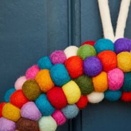 Paper High Felt Multicoloured Wreath - thumbnail 2