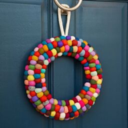 Paper High Felt Multicoloured Wreath - thumbnail 3