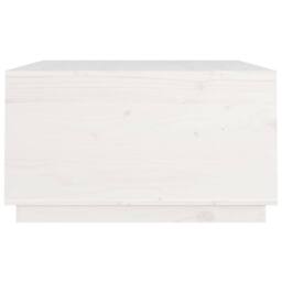 Berkfield Home Beautiful Coffee Table White 80x80x45 cm Solid Wood Pine - Size: 80 x 80 x 45 cm - thumbnail 8