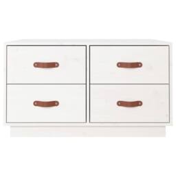 Berkfield Home Beautiful Coffee Table White 80x80x45 cm Solid Wood Pine - Size: 80 x 80 x 45 cm - thumbnail 6