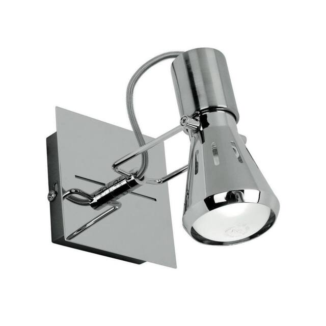 Netlighting SPOT Single Adjustable Spotlight Chrome 19x14x14cm in Silver - Size: 19 x 14 x 14 cm