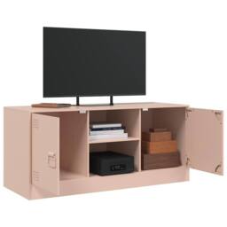 Berkfield Home TV Cabinet Pink 99x39x44 cm Steel - Size: 99 x 39 x 44 cm - thumbnail 5