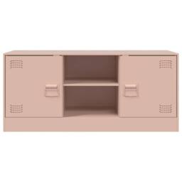 Berkfield Home TV Cabinet Pink 99x39x44 cm Steel - Size: 99 x 39 x 44 cm - thumbnail 6