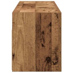 Berkfield Home Bathroom Wall Cabinet Old Wood 80x25x30 cm Engineered Wood in Brown - Size: 80 x 25 x 30 cm - thumbnail 7