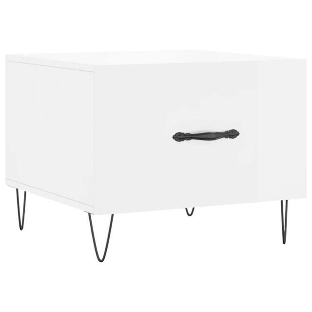 Berkfield Home Coffee Table High Gloss White 50x50x40 cm Engineered Wood - Size: 50 x 50 x 40 cm - image 1