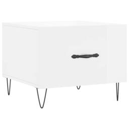 Berkfield Home Coffee Table High Gloss White 50x50x40 cm Engineered Wood - Size: 50 x 50 x 40 cm - thumbnail 1