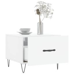 Berkfield Home Coffee Table High Gloss White 50x50x40 cm Engineered Wood - Size: 50 x 50 x 40 cm - thumbnail 4