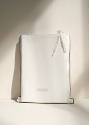 Truly White & Mushroom Embroidered Edge Duvet Cover - Size: Double - thumbnail 3