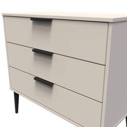 Ready Assembled 2 U Fuji 3 Drawer Chest (Ready Assembled) in Taupe - thumbnail 4