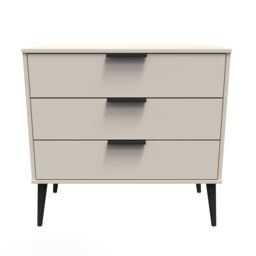 Ready Assembled 2 U Fuji 3 Drawer Chest (Ready Assembled) in Taupe - thumbnail 1