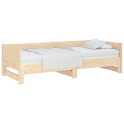 Berkfield Home Pull-out Day Bed Solid Wood Pine 2x(90x190) cm in Light Brown - thumbnail 3