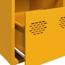 Berkfield Home Sideboard¬†Mustard Yellow 68x39x73.5 cm Cold-rolled Steel in Mustard - thumbnail 9