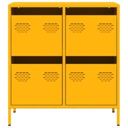 Berkfield Home Sideboard¬†Mustard Yellow 68x39x73.5 cm Cold-rolled Steel in Mustard - thumbnail 5