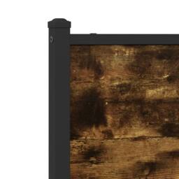 Berkfield Home Metal Bed Frame without Mattress Smoked Oak 140x200 cm in Brown - thumbnail 9