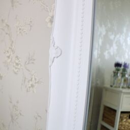 Melody Maison Extra Large White Ornate Wall/Floor Mirror 158cm X 78cm - Size: 158 cm X 78 cm - thumbnail 6