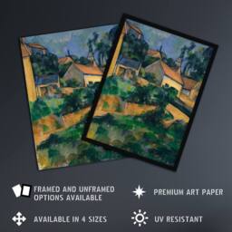 "Artery8 Turning Road at Montgeroult Paul Cezanne Wall Art Poster Print - Size: W12"" x H16""" - thumbnail 2