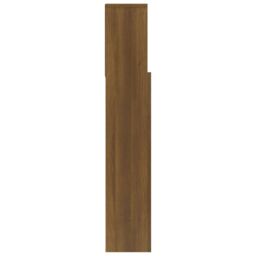 Berkfield Home Headboard Cabinet Brown Oak 120x19x103.5 cm - thumbnail 6