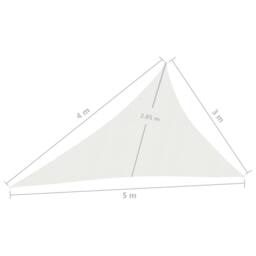 Berkfield Home Sunshade Sail 160 g/m ² White 3x4x5 m HDPE - thumbnail 6
