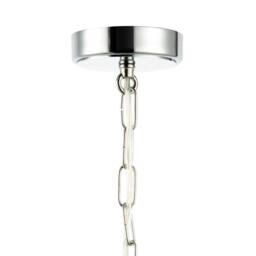 Happy Homewares Classic Lantern Pendant Light Fitting with Clear Glass Sides in Silver - thumbnail 5
