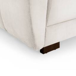 Furnishings For Less UK Zura Cream Fabric Large 3 + 2 Sofa Suite Pillow Back Wooden Legs - thumbnail 7