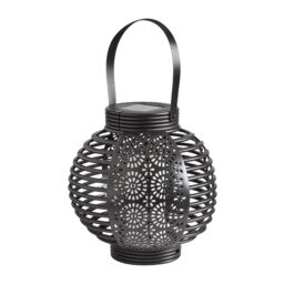 mysmartbuy Solar Powered Ferrara Lantern Garden Light with Cut-Out Design in Black - thumbnail 3