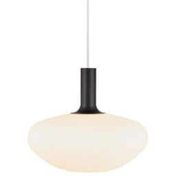 Nordlux Alton Pendant Light White Glass Dining Room E27 Mains 35cm