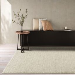 The Rug Shop UK Beige Wool Modern Plain Easy To Clean Area Rug - Size: 160 cm x 230 cm - thumbnail 1