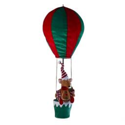 Samuel Alexander Red & Green Razza Rat Hot Air Balloon Hanging Christmas Decoration - thumbnail 1