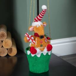 Samuel Alexander Red & Green Razza Rat Hot Air Balloon Hanging Christmas Decoration - thumbnail 5